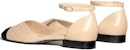 (W) Chanel Kulit Mary Jane Flats 'Beige' G36048-Y50387-C0204