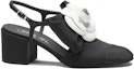 Order (W) Chanel Kulit Mule 'Tumit Blok Hitam' G45307-X05912-94305