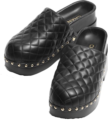 (W) 샤넬 블랙 레더 오픈토 뮬 슬리퍼 G45067-X01000-94305 Order (W) 샤넬 블랙 레더 오픈토 뮬 슬리퍼 G45067-X01000-94305