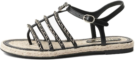 (Women) Chanel Leather Open-Toe Sandal 'Black' G45050-X01000-94305 (Women) Chanel Leather Open-Toe Sandal 'Black' G45050-X01000-94305