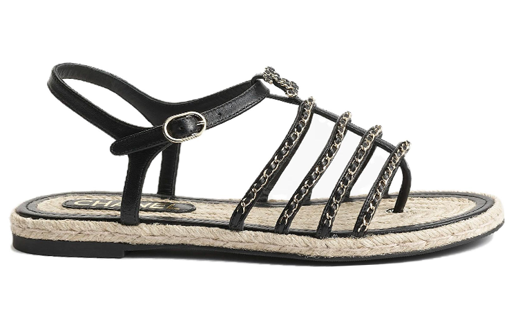 Order (W) Sandali Aperti in Pelle Chanel ''Neri'' G45050-X01000-94305