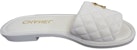 (Women) Chanel Leather Open Toe Flat Slide 'White' G38794-X56519-0N778