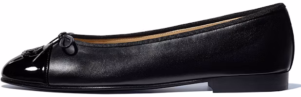 (Women) Chanel Leather Patent Flat 'Black' G02819-Y01552-94305 (Women) Chanel Leather Patent Flat 'Black' G02819-Y01552-94305