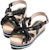 (W) Sandal Fesyen Terbuka Tapak Tinggi Kulit Chanel 'Hitam' G45170-B13985-94305