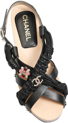 (W) Chanel Leren Plateau Open-Teen Fashion Slide Sandal ''Zwart'' G45170-B13985-94305 Lookbook (W) Chanel Leren Plateau Open-Teen Fashion Slide Sandal ''Zwart'' G45170-B13985-94305