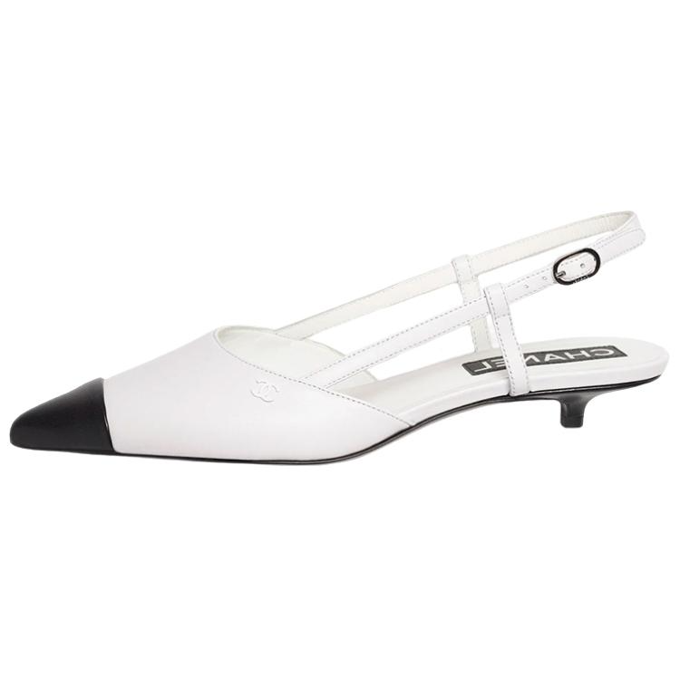 (Women) Chanel Leather Pointed-Toe 'Fashion Sandals White' G39537-X01000-K5170