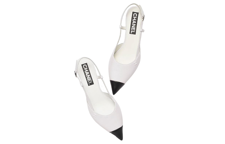 Lookbook (W) Sandal Chanel Kulit Lancip 'Fashion Warna Putih' G39537-X01000-K5170