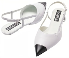 CHANEL香奈兒 皮革 尖頭 時尚涼鞋 女款 白色 Shop CHANEL香奈兒 皮革 尖頭 時尚涼鞋 女款 白色