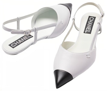CHANEL香奈兒 皮革 尖頭 時尚涼鞋 女款 白色 Shop CHANEL香奈兒 皮革 尖頭 時尚涼鞋 女款 白色