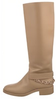 (Women) Chanel Leather Round-Toe Comfort High-Top Boots 'Beige' G39171-X56609-0P147 (Women) Chanel Leather Round-Toe Comfort High-Top Boots 'Beige' G39171-X56609-0P147