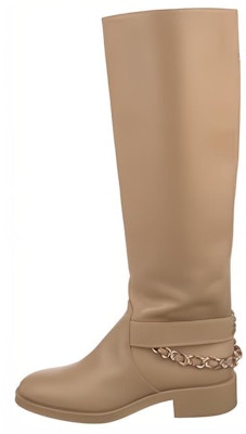 (Women) Chanel Leather Round-Toe Comfort High-Top Boots 'Beige' G39171-X56609-0P147 Buy (Women) Chanel Leather Round-Toe Comfort High-Top Boots 'Beige' G39171-X56609-0P147