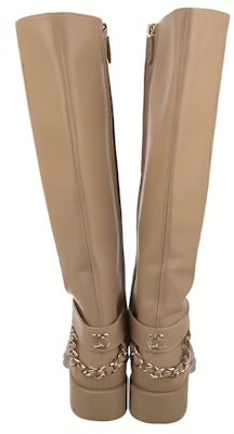 (Women) Chanel Leather Round-Toe Comfort High-Top Boots 'Beige' G39171-X56609-0P147 Shop (Women) Chanel Leather Round-Toe Comfort High-Top Boots 'Beige' G39171-X56609-0P147