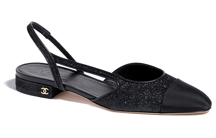Order (W) Chanel Zapatos Planos de Cuero Negro Punta Redonda 'Moda Casual' G31319-B13167-94305