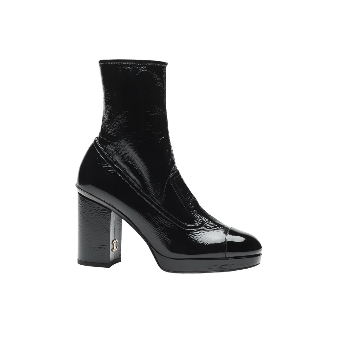 (Women) Chanel Leather Round-Toe Slip-On Booties 'Black' G45322-B14606-94305