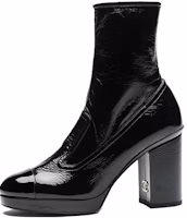 (Women) Chanel Leather Round-Toe Slip-On Booties 'Black' G45322-B14606-94305 (Women) Chanel Leather Round-Toe Slip-On Booties 'Black' G45322-B14606-94305