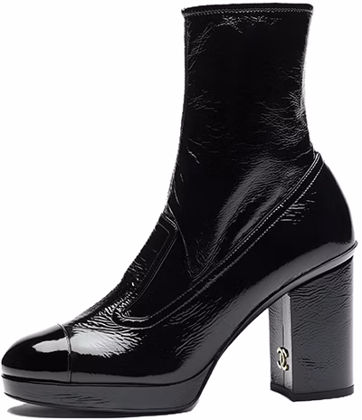 women-chanel-leather-round-toe-slip-on-booties-black-g45322-b14606-94305