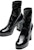 (W) Chanel Bootie Kulit Hitam Hujung Bulat Slip-On G45322-B14606-94305