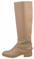 (Women) Chanel Leather Round-Toe Comfort High-Top Boots 'Beige' G39171-X56609-0P147 (Women) Chanel Leather Round-Toe Comfort High-Top Boots 'Beige' G39171-X56609-0P147