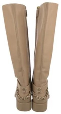 (W) Chanel Boot Kulit High-Top Nyaman 'Beige' G39171-X56609-0P147 Shop (W) Chanel Boot Kulit High-Top Nyaman 'Beige' G39171-X56609-0P147
