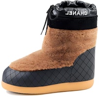 (Women) Chanel Leather Round Toe Flat Lace-Up Short Boots 'Brown' G45185-B14056-NR319 (Women) Chanel Leather Round Toe Flat Lace-Up Short Boots 'Brown' G45185-B14056-NR319