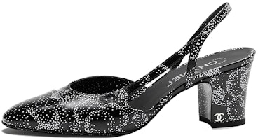 (Women) Chanel Leather Round Toe Slip-On Chunky Heel 'Black' G31318-B14610-NS458 (Women) Chanel Leather Round Toe Slip-On Chunky Heel 'Black' G31318-B14610-NS458