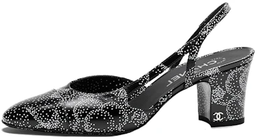 (Women) Chanel Leather Round Toe Slip-On Chunky Heel 'Black' G31318-B14610-NS458 (Women) Chanel Leather Round Toe Slip-On Chunky Heel 'Black' G31318-B14610-NS458