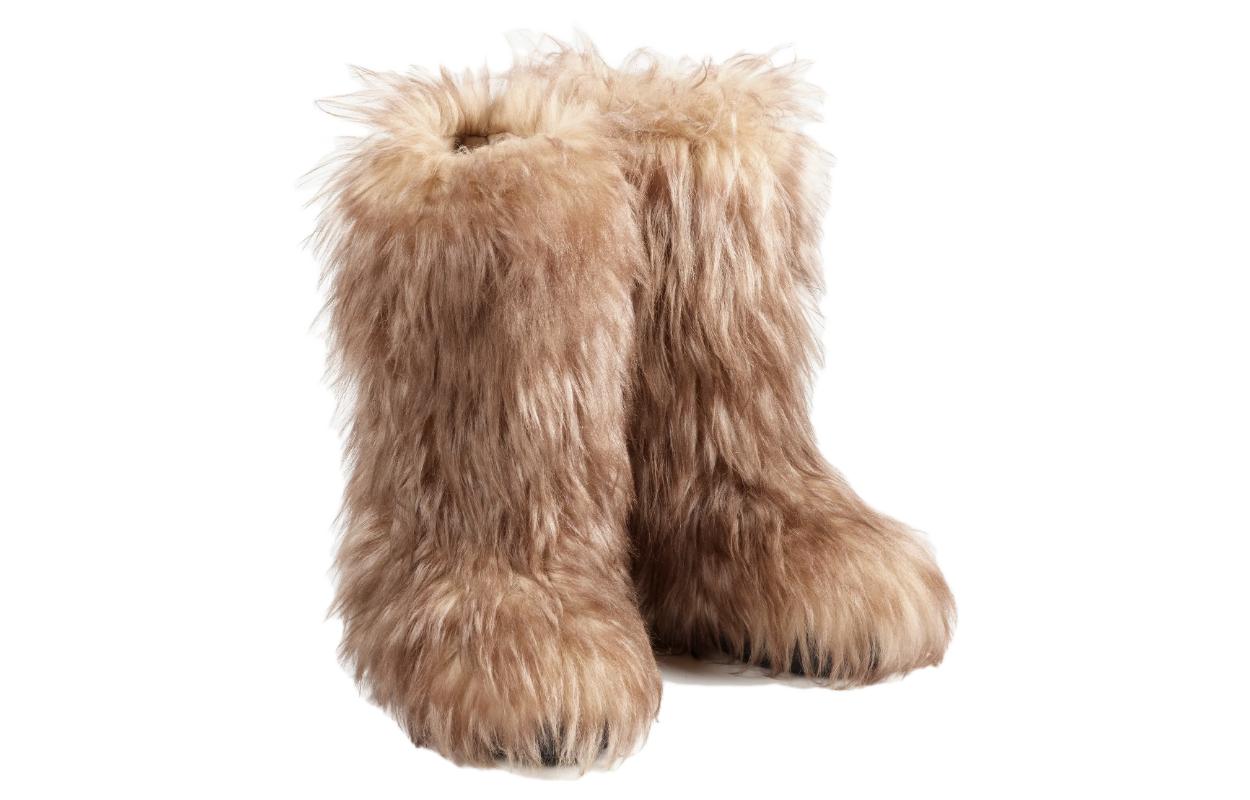 (W) Chanel Leather Round Toe Slip-On High-Heel Ankle Boots 'Tan' 圖 3