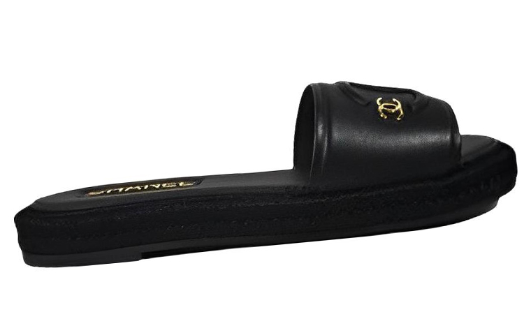 Lookbook (W) Sandales En Cuir Chanel Bout Rond Slip-On ''Noir'' G39778-X56890-94305
