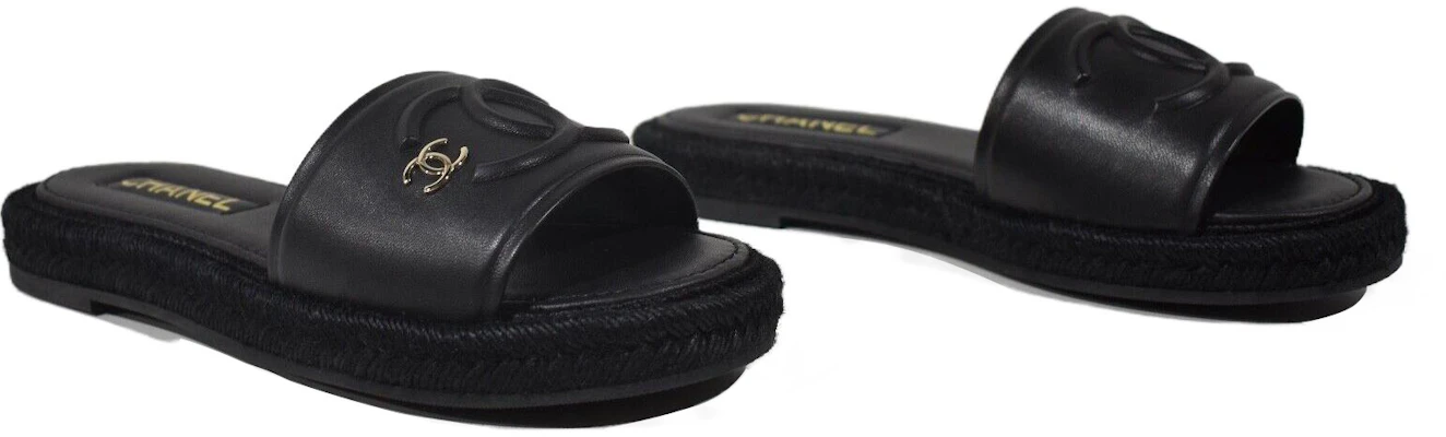 (W) Sandales En Cuir Chanel Bout Rond Slip-On ''Noir'' G39778-X56890-94305 Purchase (W) Sandales En Cuir Chanel Bout Rond Slip-On ''Noir'' G39778-X56890-94305