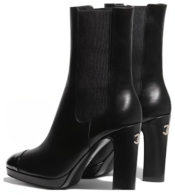 (Women) Chanel Leather Round Toe Slip-On Short Chelsea Boots 'Black' G36413-Y54110-94305 Shop (Women) Chanel Leather Round Toe Slip-On Short Chelsea Boots 'Black' G36413-Y54110-94305