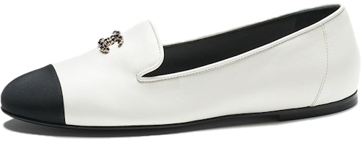 (Women) Chanel Leather Round-Toe Slip-On 'White' G45276-B14422-NS082 (Women) Chanel Leather Round-Toe Slip-On 'White' G45276-B14422-NS082