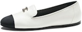 Buy (W) Chanel Kasut Kulit Slip-On Hujung Bulat 'Putih' G45276-B14422-NS082