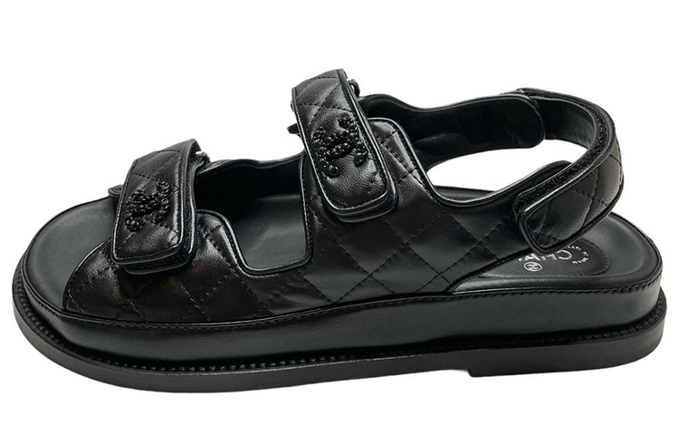 (Women) Chanel Leather Sandal 'Black Fashion Casual' G31848-X01000-94305