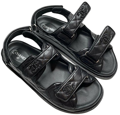 (Women) Chanel Leather Sandal 'Black Fashion Casual' G31848-X01000-94305 Lookbook (Women) Chanel Leather Sandal 'Black Fashion Casual' G31848-X01000-94305