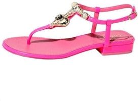 (Women) Chanel Leather Sandal 'Pink Rhinestone and Faux Pearl' G39674-X56830-0S084 (Women) Chanel Leather Sandal 'Pink Rhinestone and Faux Pearl' G39674-X56830-0S084