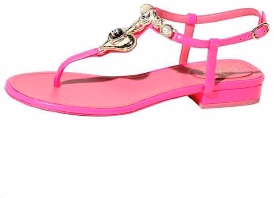 (Women) Chanel Leather Sandal 'Pink Rhinestone and Faux Pearl' G39674-X56830-0S084 Buy (Women) Chanel Leather Sandal 'Pink Rhinestone and Faux Pearl' G39674-X56830-0S084