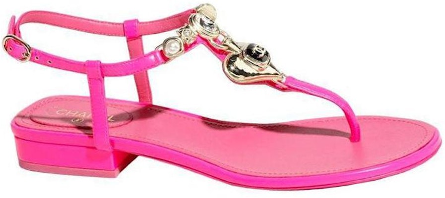 (Women) Chanel Leather Sandal 'Pink Rhinestone and Faux Pearl' G39674-X56830-0S084 Order (Women) Chanel Leather Sandal 'Pink Rhinestone and Faux Pearl' G39674-X56830-0S084