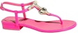(W) Sandal Kulit Chanel 'Rhinestone Merah Jambu dan Mutiara Tiruan' G39674-X56830-0S084