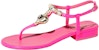(W) Sandal Kulit Chanel 'Rhinestone Merah Jambu dan Mutiara Tiruan' G39674-X56830-0S084