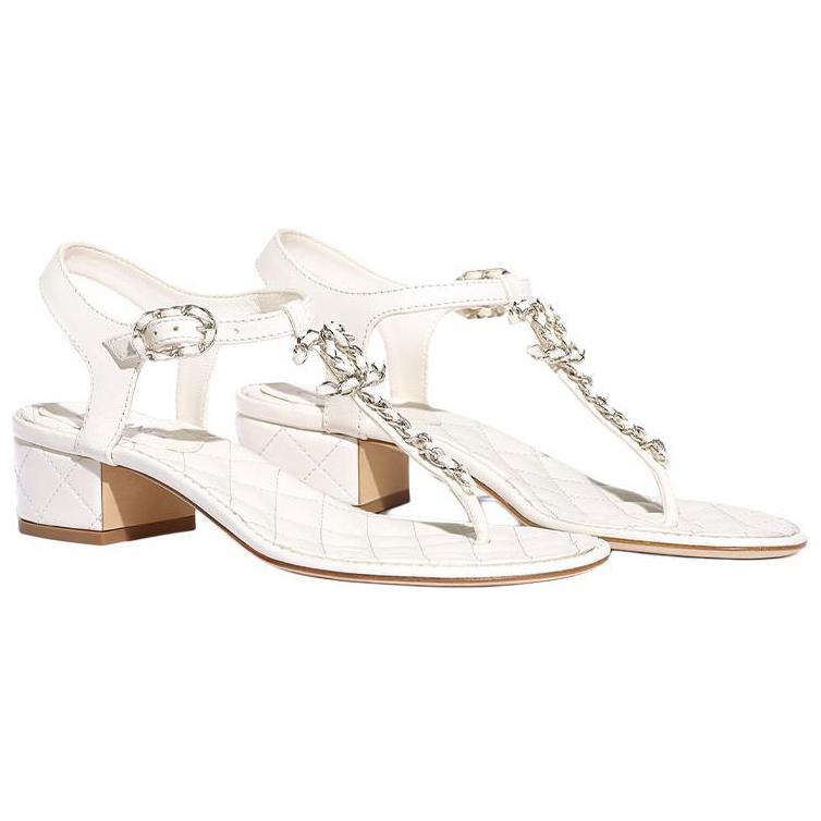 (W) Chanel Leather Sandal 'White Fashion' 圖 3