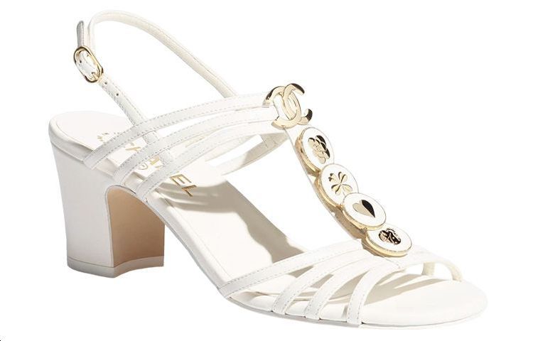 (W) Chanel Leather Sandal 'White Logo' 圖 2