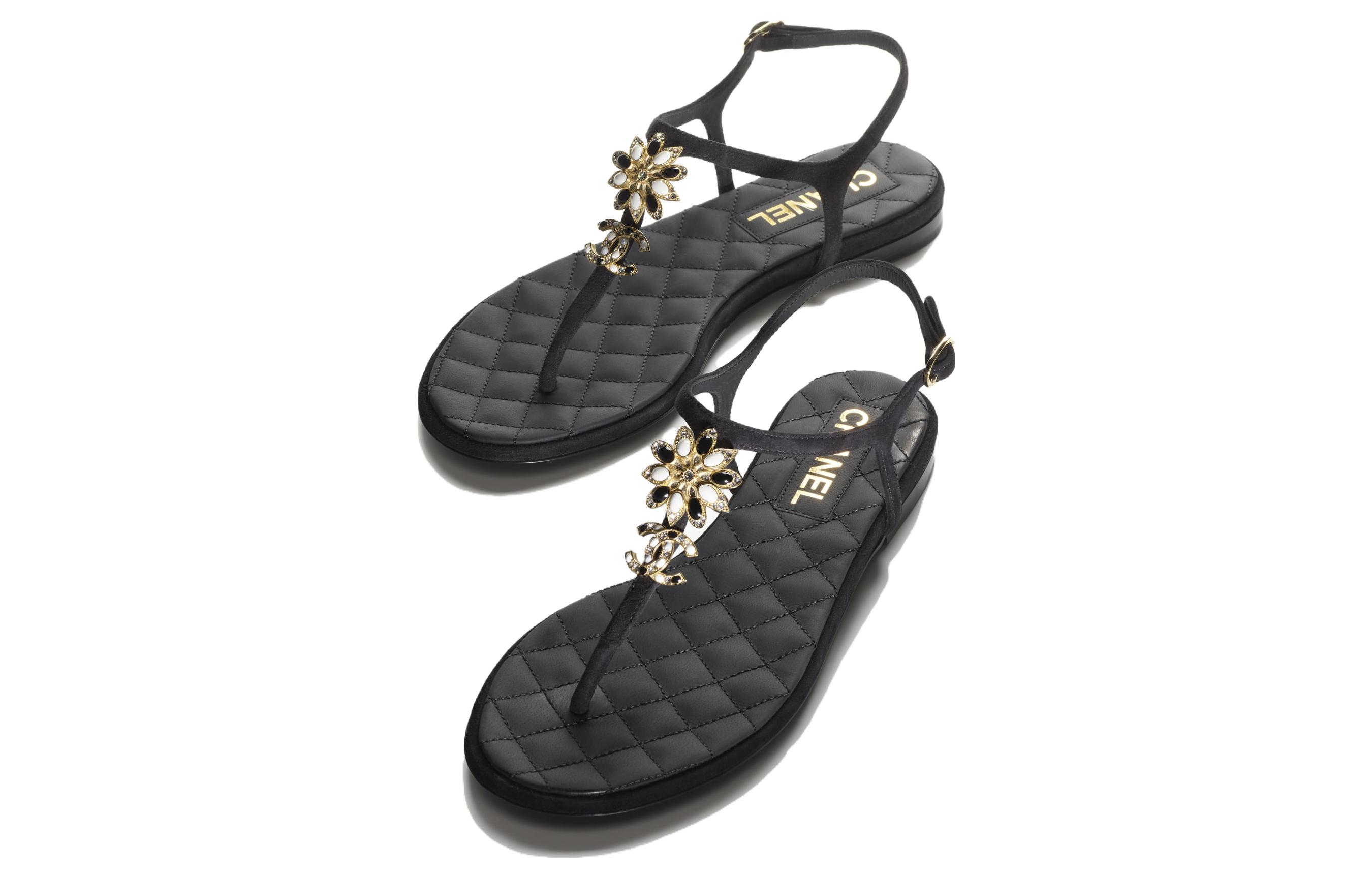 (W) Chanel Leather Sandals 'Black Fashion' 圖 3