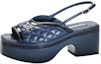 Buy (W) Sandalias de Cuero Chanel 'Azul Marino' G45009-B13063-NO781