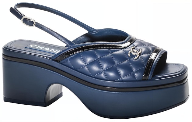 (W) Sandalias de Cuero Chanel 'Azul Marino' G45009-B13063-NO781 Order (W) Sandalias de Cuero Chanel 'Azul Marino' G45009-B13063-NO781