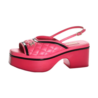 (W) Chanel Leather Sandals 'Pink'