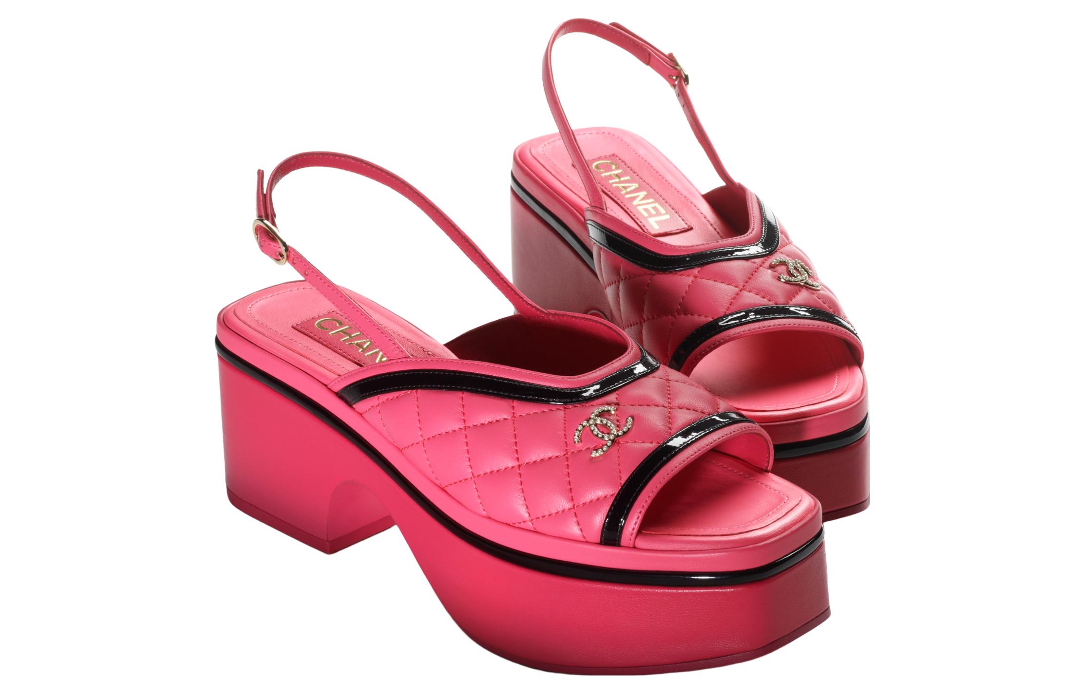 (W) Chanel Leather Sandals 'Pink' 圖 3