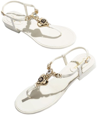 (Women) Chanel Leather Sandals 'Rhinestone & Faux Pearl' G39674-X01000-0S082 Lookbook (Women) Chanel Leather Sandals 'Rhinestone & Faux Pearl' G39674-X01000-0S082