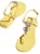 (W) Sandal Kulit Chanel 'Kuning dengan Permata dan Mutiara Tiruan' G39674-X01000-0S083