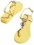 Lookbook (W) Sandal Kulit Chanel 'Kuning dengan Permata dan Mutiara Tiruan' G39674-X01000-0S083