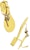 (W) Sandal Kulit Chanel 'Kuning dengan Permata dan Mutiara Tiruan' G39674-X01000-0S083